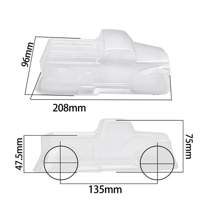 SCX24 Deadbolt Clear Body Shell (Polycarbonaat) Body upgraderc 