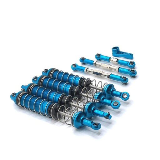 Shock Absorber & Steering Rod Set for WLtoys 1/10, 1/12 (Metaal) Onderdeel upgraderc Blue 