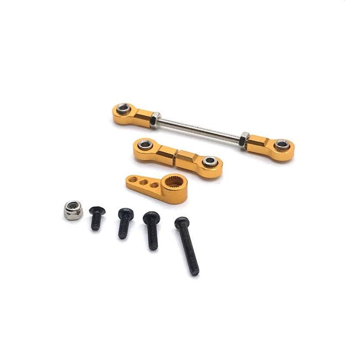 Steering Link & Steering Gear Arm for WLtoys 1/28 (Metaal) Onderdeel upgraderc Gold 