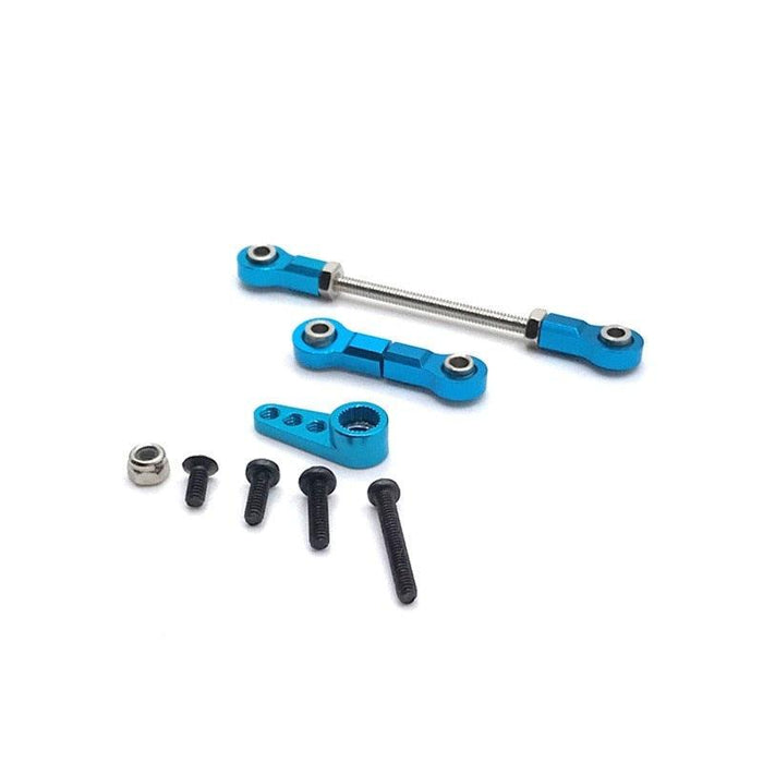 Steering Link & Steering Gear Arm for WLtoys 1/28 (Metaal) Onderdeel upgraderc Blue 