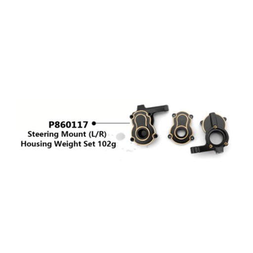 Steering Mount L/R, Housing Weight set for RGT EX86170 1/10 (Messing) P860117 - upgraderc