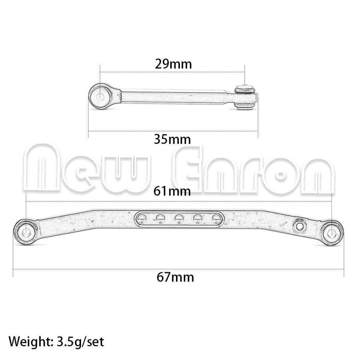Steering Tie Rod Links for Axial SCX24 C10 1/24 (Aluminium) - upgraderc