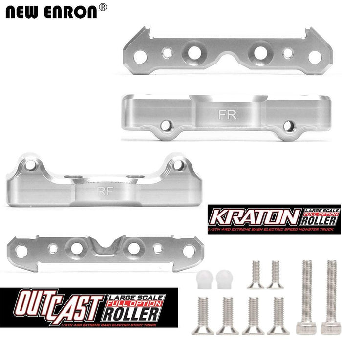 Suspension Hanger Lower Arm Mount Set for Arrma Kraton Outcast 8S 1/5 (Aluminium) ARA330555 ARA330588 - upgraderc