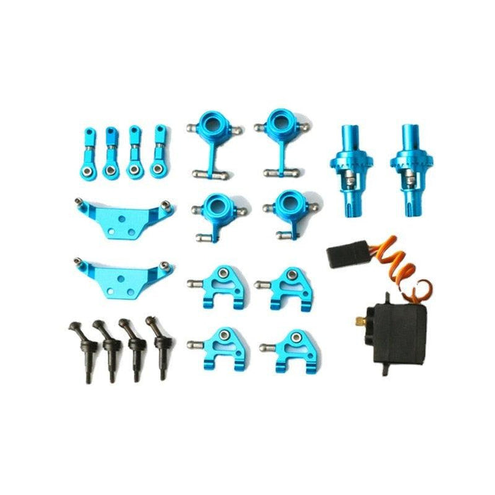 Upgrade Parts Kit for WLtoys 1/28 (Metaal) Onderdeel upgraderc Blue 