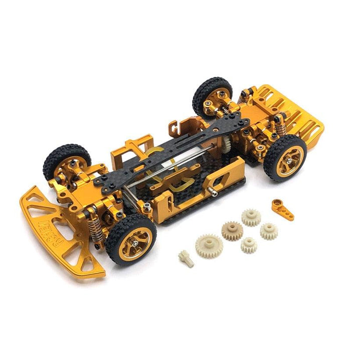 Upgraded Whole Car Frame, With Gear for WLtoys 1/28 Onderdeel upgraderc Gold 