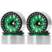 4PCS 1.9" 56x26mm Beadlock Rims for 1/10 Crawler (Aluminium) Band en/of Velg New Enron Green 