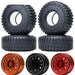 4PCS 2.9" 175x65mm 1/6 Crawler Beadlock Wheel Set (Aluminium+Rubber) - upgraderc