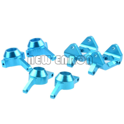 Front/Rear Steering Hub Carrier Sets for WLToys 1/18 (Aluminium) Onderdeel New Enron Blue 